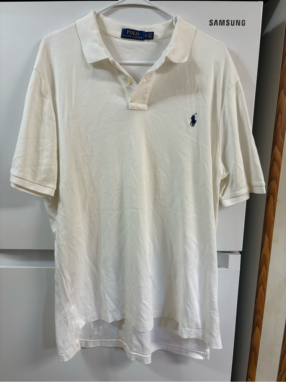 Ralph Lauren Men’s Cream Polo with Navy Pony